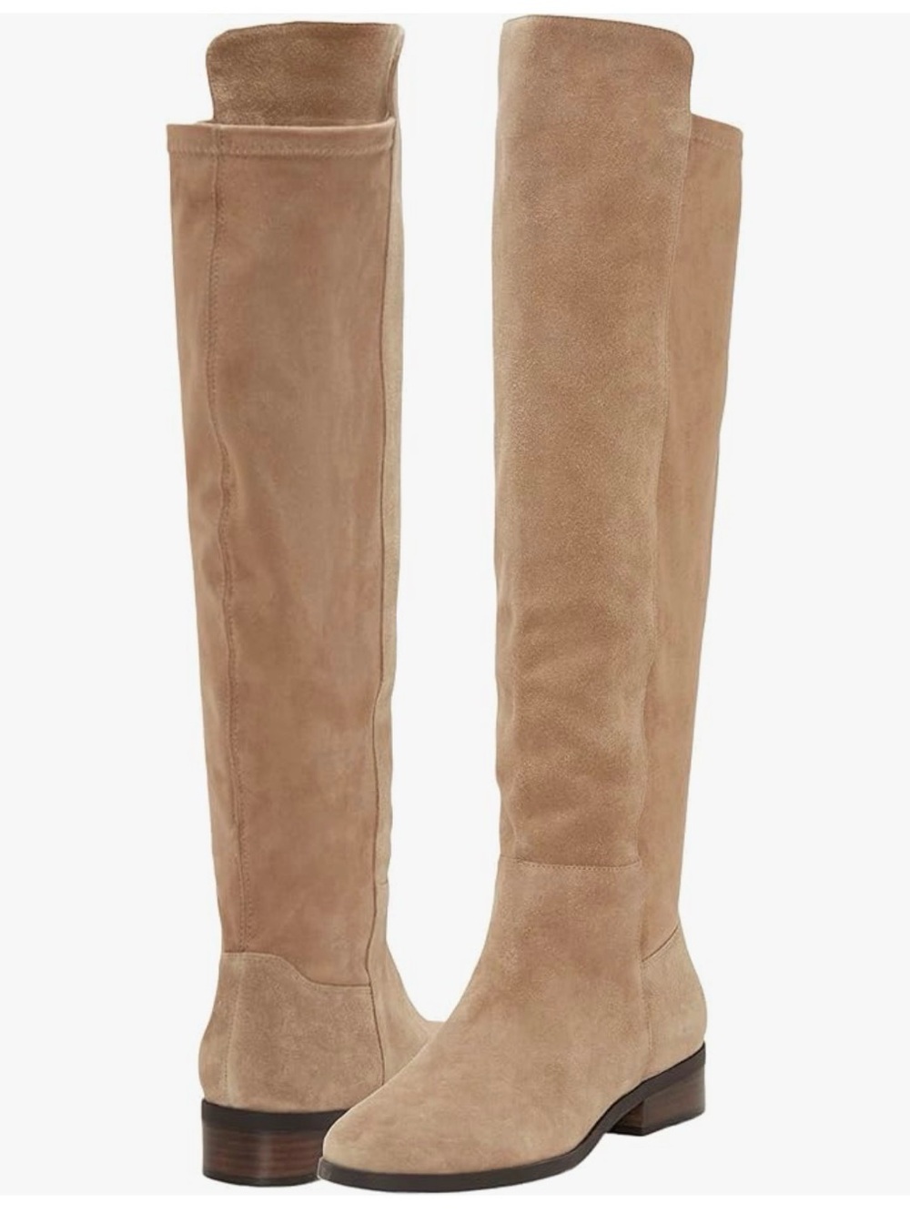 Lucky Brand Calypso Women's Over The Knee Tall Riding Boots Tan Beige Suede 7.5